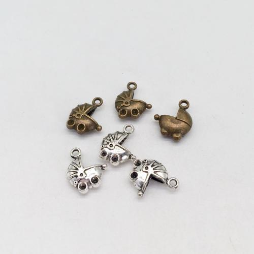 Zinc Alloy Pendler, Baby Pram, forgyldt, du kan DIY, flere farver til valg, 17x13x5mm, 100pc'er/Bag, Solgt af Bag