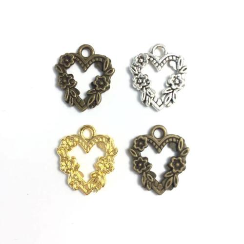 Zinc Alloy Heart Pendants plated DIY Sold By Bag