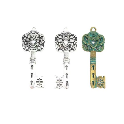 Zinc Alloy Key Pendants plated DIY Sold By Bag