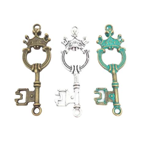 Zinc Alloy Key Pendants plated DIY Sold By Bag