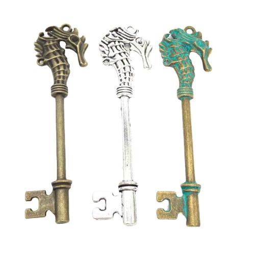 Zinc Alloy Key Pendants plated DIY Sold By Bag