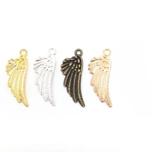 Wing Shaped Zinc Alloy Pendants plated DIY Sold By Bag