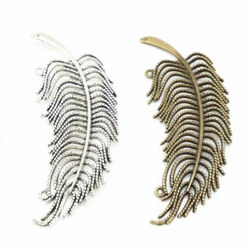 Zinklegering Leaf Hangers, Zinc Alloy, Blad, plated, DIY, meer kleuren voor de keuze, 80x30x4mm, 100pC's/Bag, Verkocht door Bag