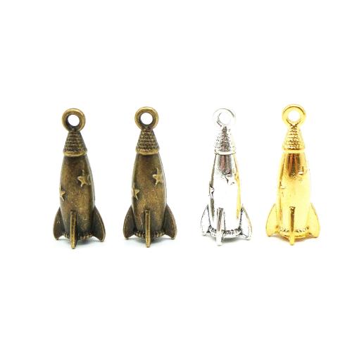 Zinc Alloy Pendants Rocket plated DIY Sold By Bag