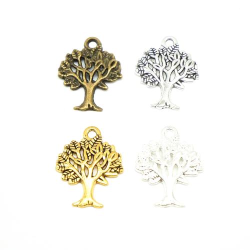 Zinc Alloy Pendler, Tree, forgyldt, du kan DIY, flere farver til valg, 21x16x1.50mm, 100pc'er/Bag, Solgt af Bag