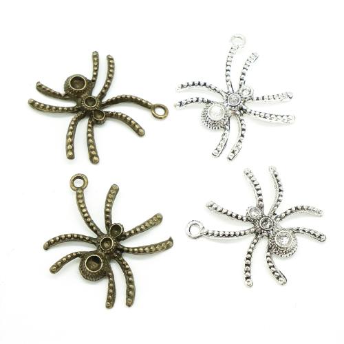 Zinc Alloy Animal Pendants Spider plated DIY Sold By Bag