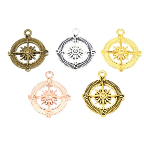 Zinc Alloy Pendants Compass plated DIY Sold By Bag