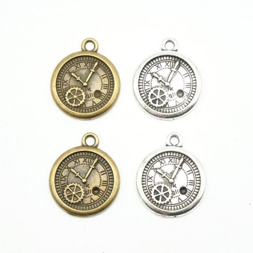 Zinc Alloy Pendants Clock plated DIY Sold By Bag