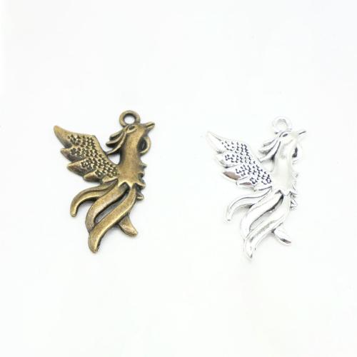 Zinc Alloy Animal Pendants Phoenix plated DIY Sold By Bag