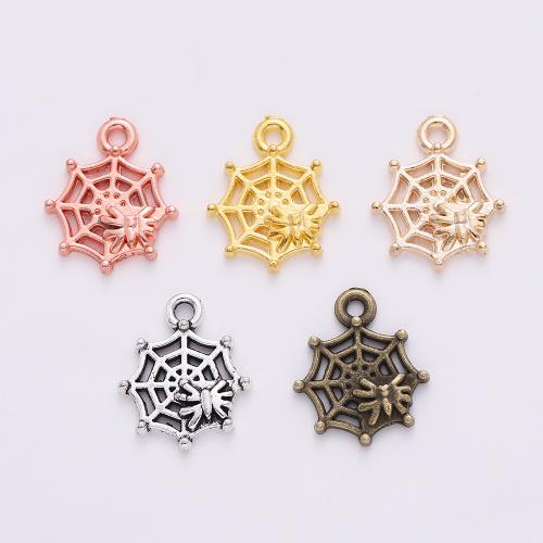 Zinc Alloy Pendants Spider Web plated DIY Sold By Bag