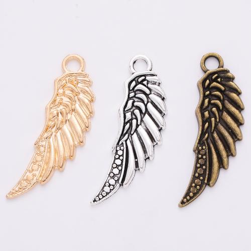 Vingeformet Zinc Alloy Pendler, Wing Shape, forgyldt, du kan DIY, flere farver til valg, 40x13x2mm, 100pc'er/Bag, Solgt af Bag