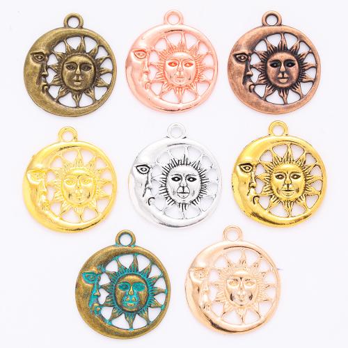 Zinc Alloy Pendants Moon plated DIY Sold By Bag