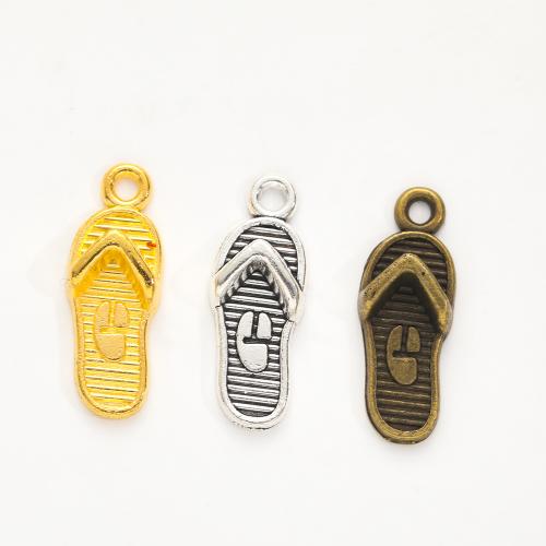 Sinc Alloy Bróga Pendants, slipper, plátáilte, DIY, dathanna níos mó le haghaidh rogha, 21x8x4mm, 100ríomhairí pearsanta/Mála, Díolta De réir Mála