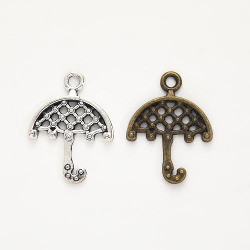 Sinc Alloy Pendants, Umbrella, plátáilte, DIY, dathanna níos mó le haghaidh rogha, 21x16x1.50mm, 100ríomhairí pearsanta/Mála, Díolta De réir Mála