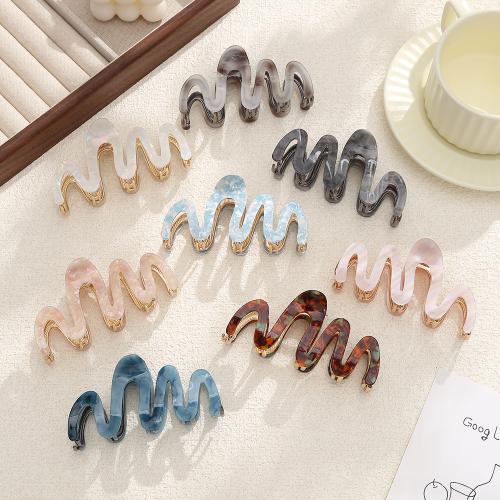 Haar Claw Clips, Acetaatblad, voor vrouw, meer kleuren voor de keuze, 102x47mm, Verkocht door PC