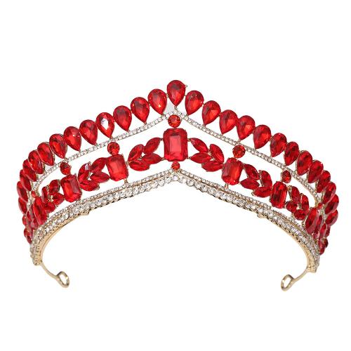 Tiaras, liga de zinco, with cristal, para noivas & com strass, Mais cores pare escolha, vendido por PC