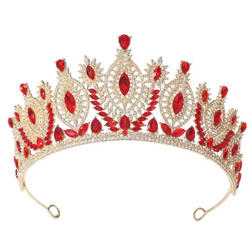 Tiaras, liga de zinco, with cristal, para noivas & com strass, Mais cores pare escolha, vendido por PC