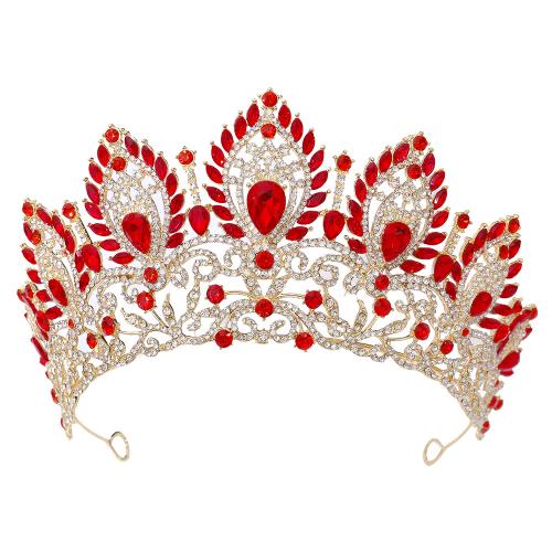 Tiaras, liga de zinco, with cristal, para noivas & com strass, Mais cores pare escolha, vendido por PC