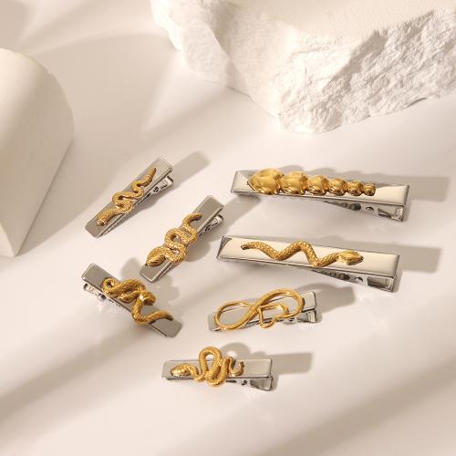 Alligator Hair Clip 304 Stainless Steel & for woman & two tone Sold By PC