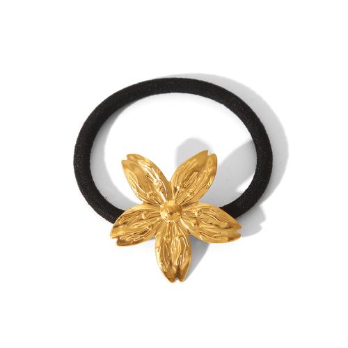 Ponytail Holder 304 Stainless Steel with Rubber Band for woman golden Sold By PC