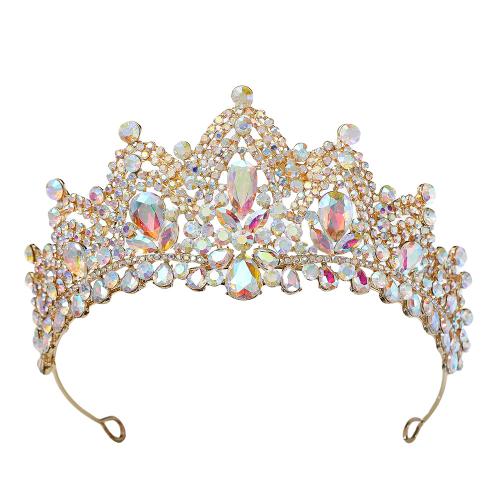 Bridal Tiaras Zinc Alloy with Crystal for bridal & with rhinestone Sold By PC