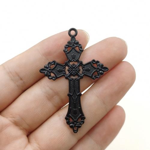 Pendentifs croix en alliage de zinc  , DIY, plus de couleurs à choisir, 57x38mm, Vendu par PC