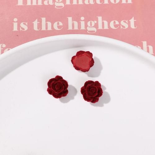 Hair Clip Findings Resin with Flocking Fabric Rose DIY Sold By PC