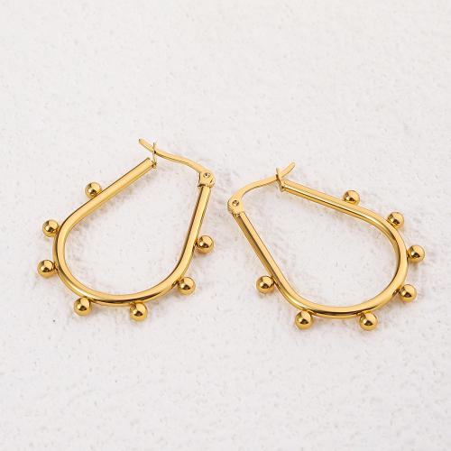 Cruach dhosmálta Lever Back Earring, 304 Cruach dhosmálta, 18K ór plátáilte, jewelry faisin & do bhean, órga, 36mm, Díolta De réir Péire