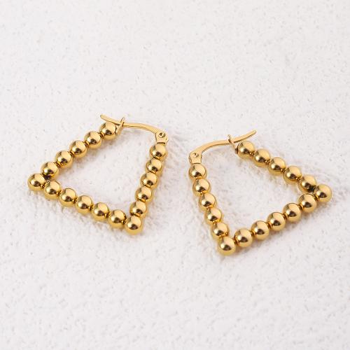 Cruach dhosmálta Lever Back Earring, 304 Cruach dhosmálta, 18K ór plátáilte, jewelry faisin & do bhean, órga, 26mm, Díolta De réir Péire