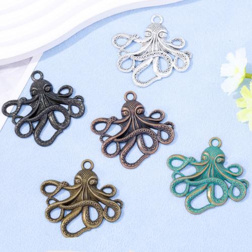 Zinklegering Animal Hangers, Zinc Alloy, Octopus, plated, DIY, meer kleuren voor de keuze, nikkel, lood en cadmium vrij, 57x56mm, Ca 100pC's/Bag, Verkocht door Bag