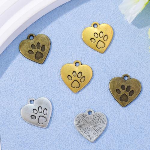 Pendentifs coeur en alliage de zinc, Placage, DIY, plus de couleurs à choisir, protéger l'environnement, sans nickel, plomb et cadmium, 19x18mm, Environ 100PC/sac, Vendu par sac