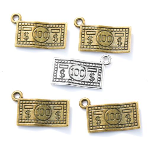 Zinc Alloy Pendants Dollar plated DIY nickel lead & cadmium free Approx Sold By Bag