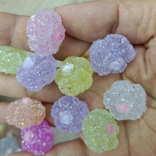 Acrylic Jewelry Beads Flower DIY mixed colors 22mm Sold By Bag