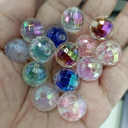 Plated Acrylic Beads Round DIY 16mm Sold By Bag