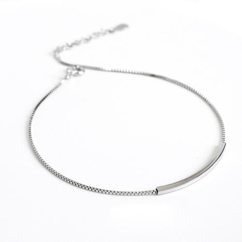 Mode Sterling zilveren Anklet, 925 Sterling Zilver, met 3CM extender keten, voor vrouw, zilver, Lengte Ca 20 cm, Verkocht door PC