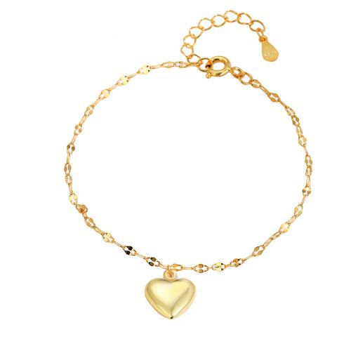 Argento Bracciali, 925 argento sterlina, with 3CM extender chain, Cuore, per la donna, nessuno, Lunghezza Appross. 15.5 cm, Venduto da PC