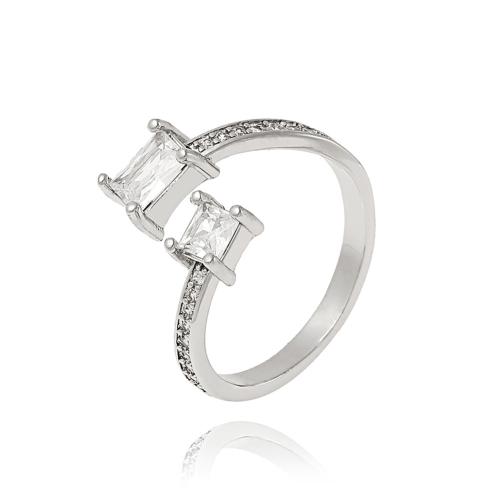 Cúbicos Circonia Micro Pave anillo de latón, metal, chapado, micro arcilla de zirconia cúbica & para mujer, más colores para la opción, Vendido por UD