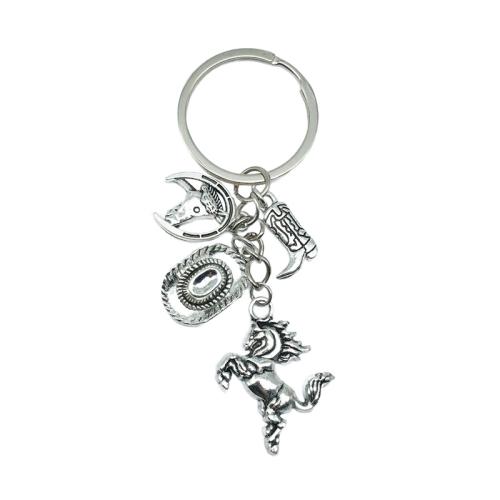 Zinc Alloy Key Clasp portable & multifunctional silver color Sold By PC