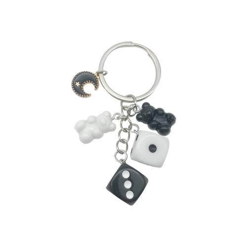 Zinc Alloy Key Clasp with Resin portable & multifunctional silver color Sold By PC