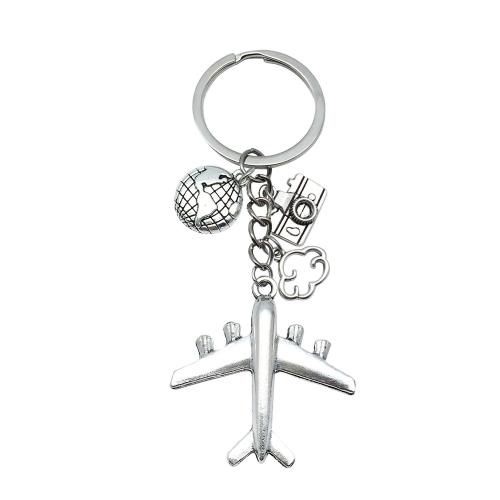 Zinklegering sleutelhanger haak, Zinc Alloy, Draagbare & multifunctioneel, zilver, Verkocht door PC