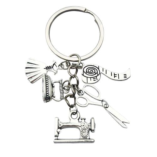 Zinc Alloy Key Clasp portable & multifunctional silver color Sold By PC