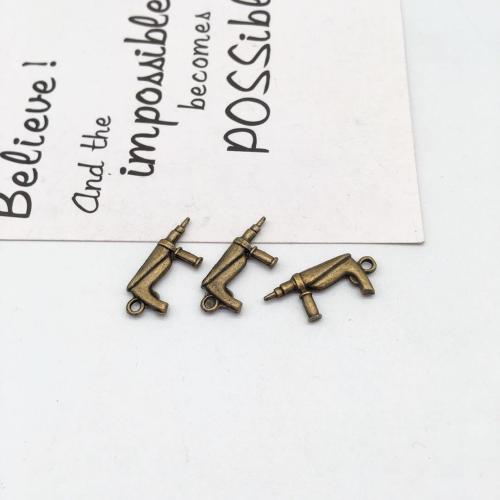 Zinc Alloy Pendler, Electrodrill, antik bronze farve forgyldt, du kan DIY, 12x27mm, 100pc'er/Bag, Solgt af Bag