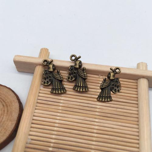 Zinc Alloy Pendants Angel antique bronze color plated DIY Sold By Bag