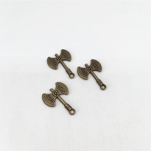 Zinc Alloy Tool Pendants Axe antique bronze color plated DIY Sold By Bag