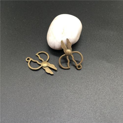 Zinc Alloy Scissors Pendants antique bronze color plated DIY Sold By Bag