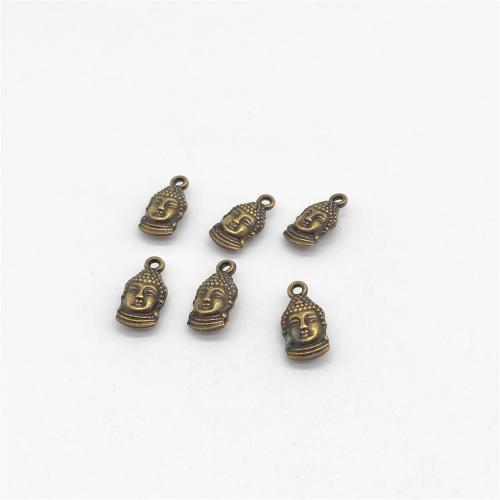 Zinc Alloy Pendler, Buddha, antik bronze farve forgyldt, du kan DIY, 16x8mm, 100pc'er/Bag, Solgt af Bag