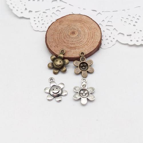 Zinc Alloy Flower Pendants plated DIY Sold By Bag