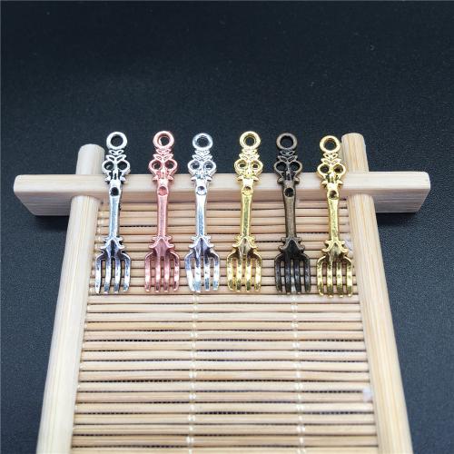 Zinc Alloy Pendants Fork plated DIY Sold By Bag