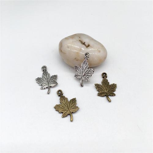 Pendants Sinc Alloy Leaf, Maple Leaf, plátáilte, DIY, dathanna níos mó le haghaidh rogha, 23x15mm, 100ríomhairí pearsanta/Mála, Díolta De réir Mála