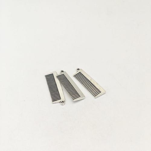 Sinc Alloy Pendants, Cíor, dath airgid antique plátáilte, DIY, 32x10x2mm, 100ríomhairí pearsanta/Mála, Díolta De réir Mála